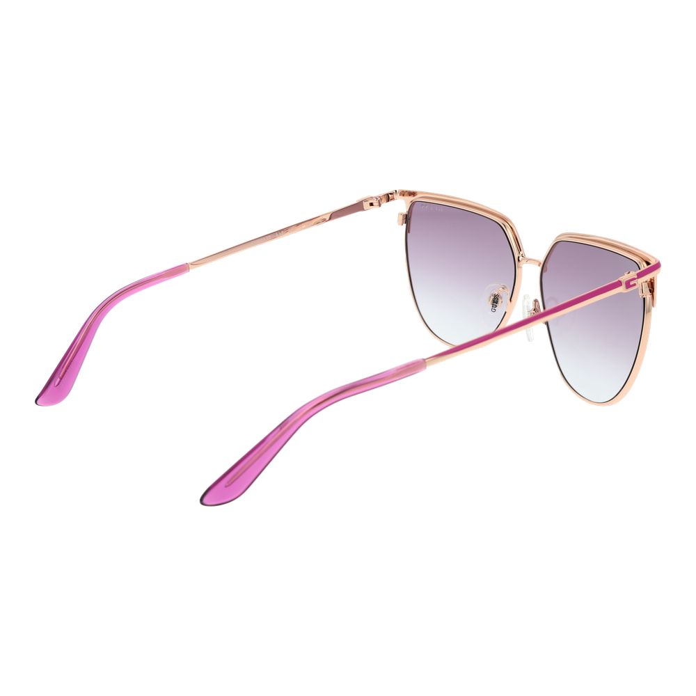 Guess Rose Gold Metal Butterfly Sunglasses