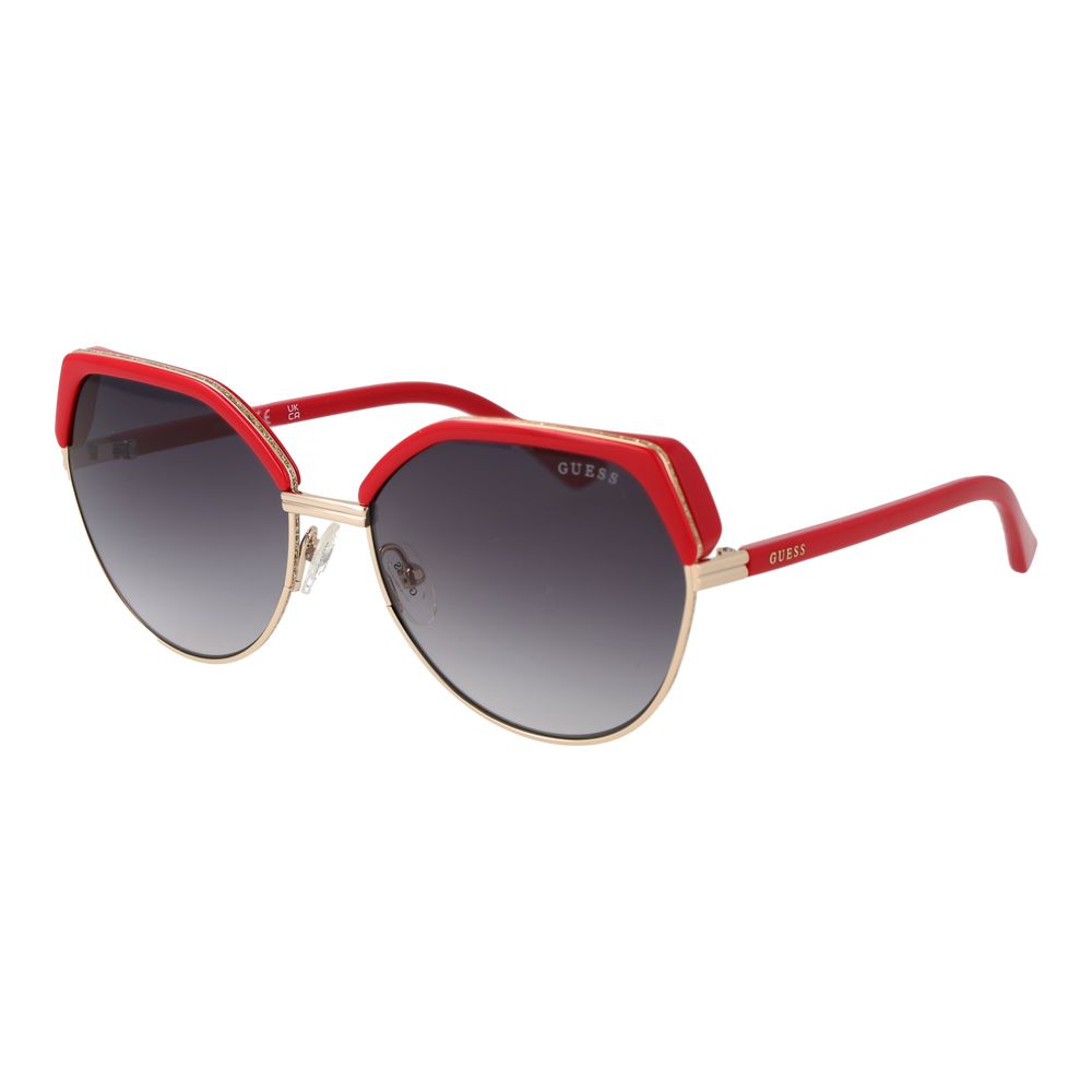 Guess Gold Metal Round Sunglasses