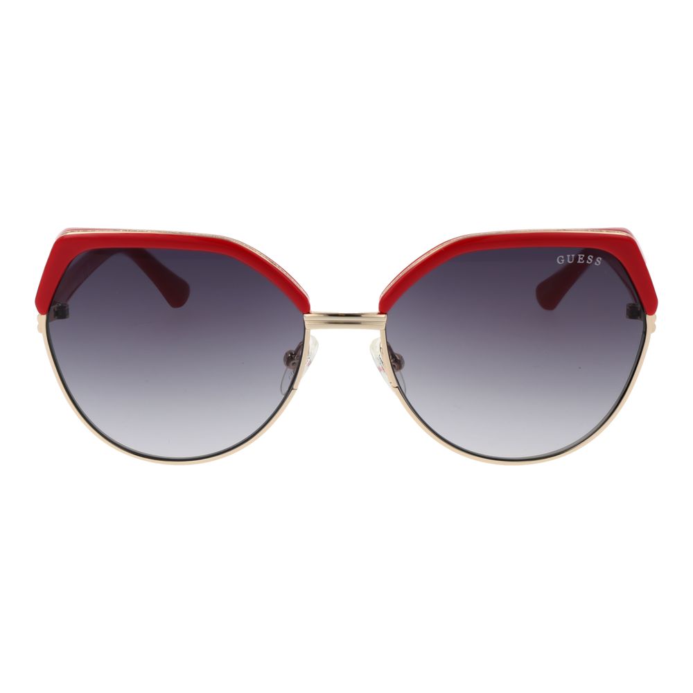 Guess Gold Metal Round Sunglasses