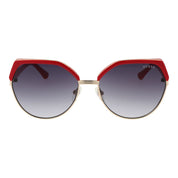 Guess Gold Metal Round Sunglasses