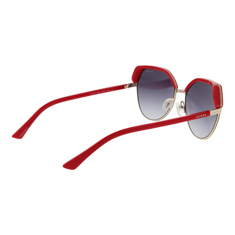 Guess Gold Metal Round Sunglasses