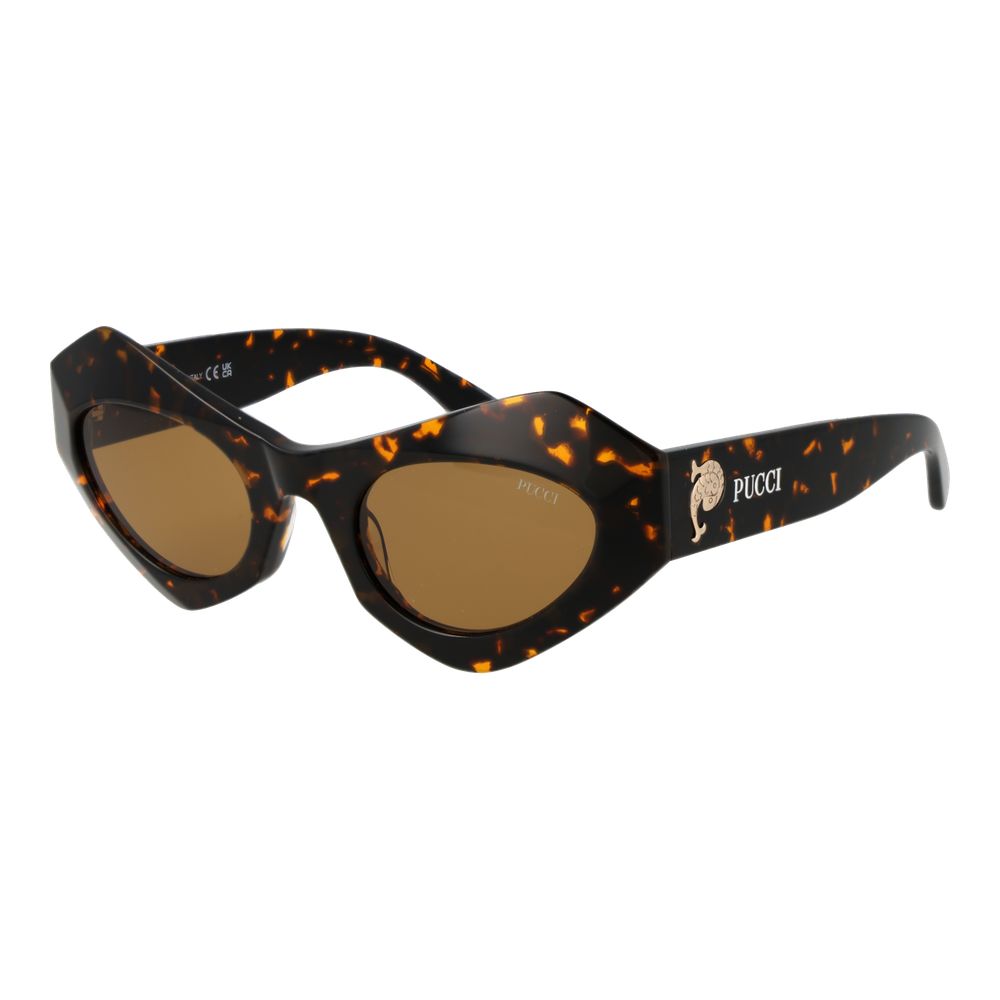 Emilio Pucci Brown Plastic Cat Eye Sunglasses
