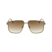Victoria Beckham Gold Metal Aviator Sunglasses