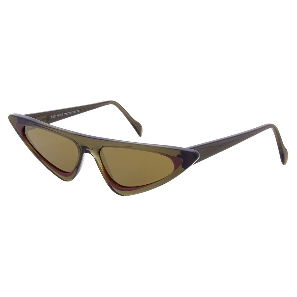 Andy Wolf Green Acetate Cat Eye Sunglasses