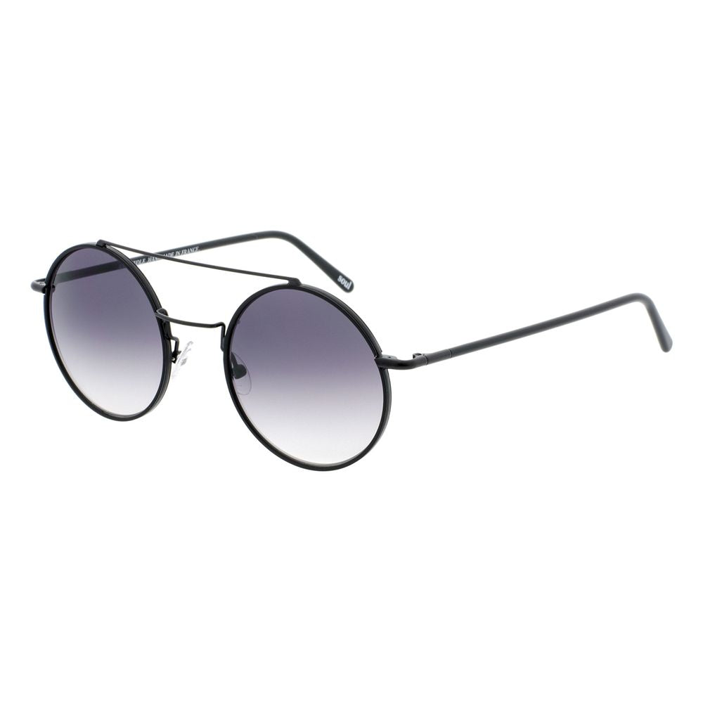 Andy Wolf Black Metal Round Sunglasses