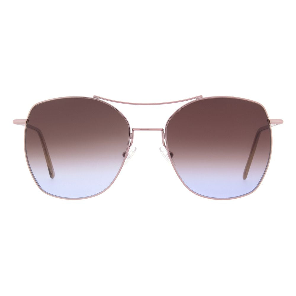 Andy Wolf Brown Metal Cat Eye Sunglasses