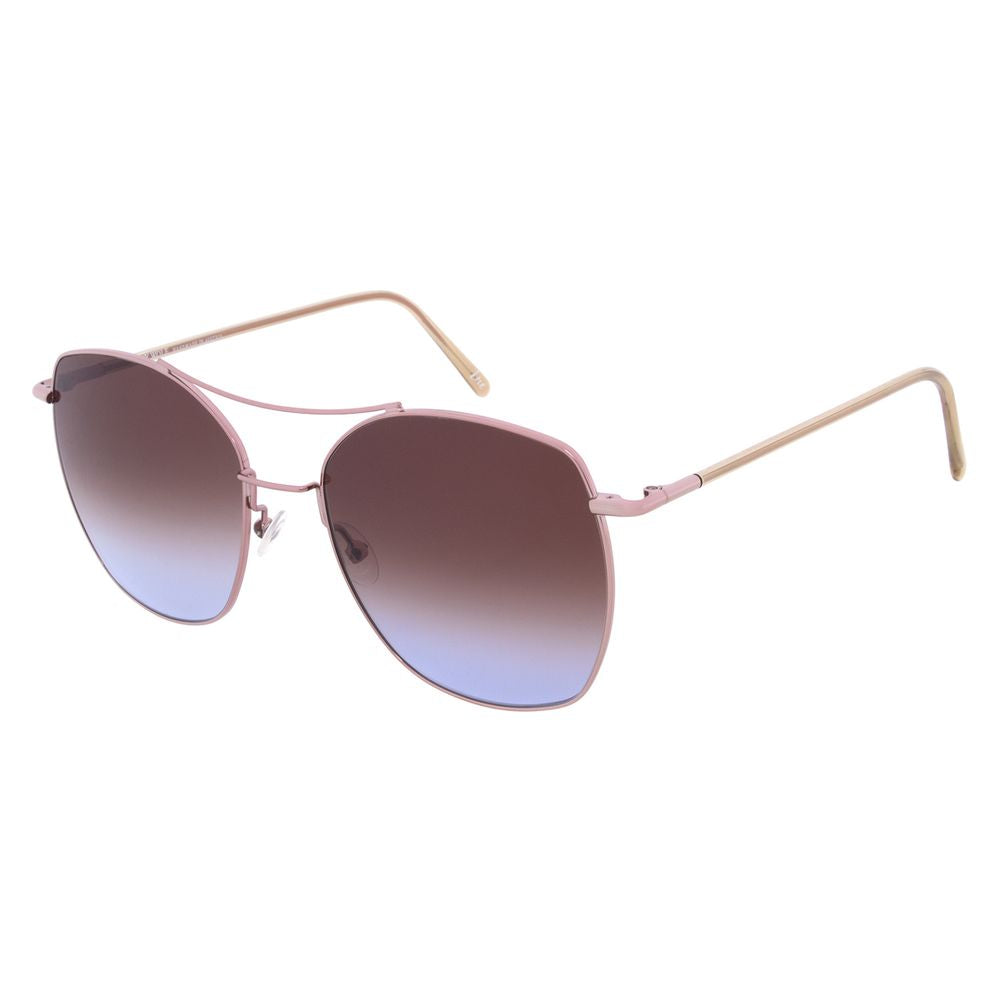 Andy Wolf Brown Metal Cat Eye Sunglasses