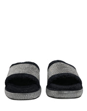 Dolce & Gabbana Black Terry Platform Slides