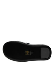 Dolce & Gabbana Black Terry Platform Slides