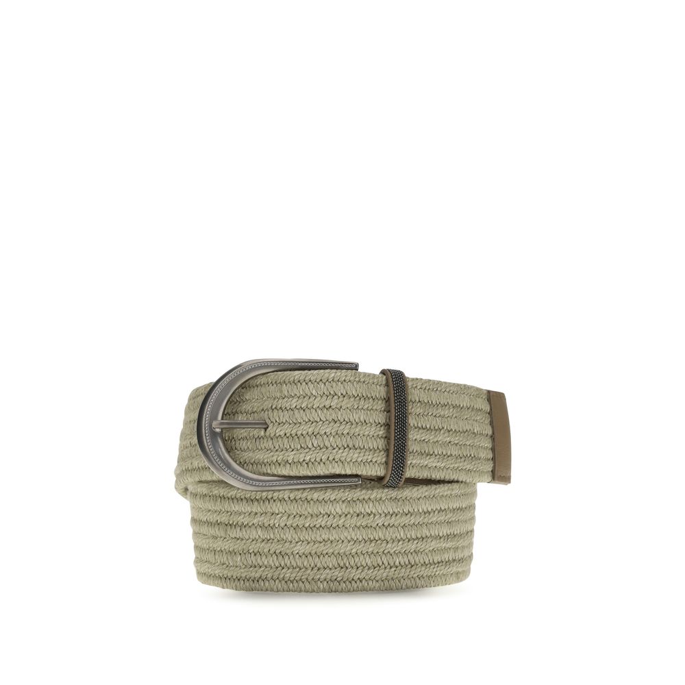 Brunello Cucinelli Beige Linen Belt