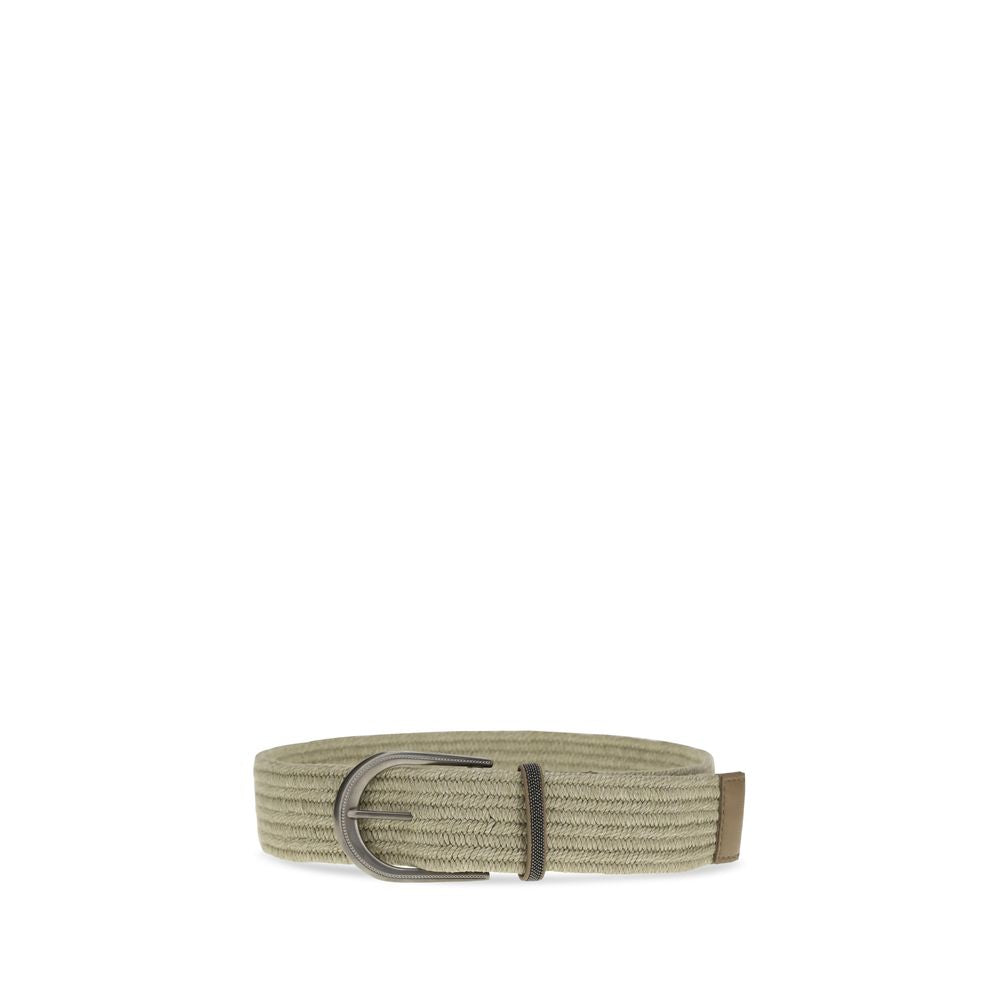 Brunello Cucinelli Beige Linen Belt