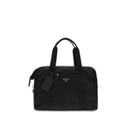 Prada Black Calf Leather Travel Bag