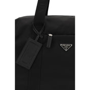 Prada Black Calf Leather Travel Bag