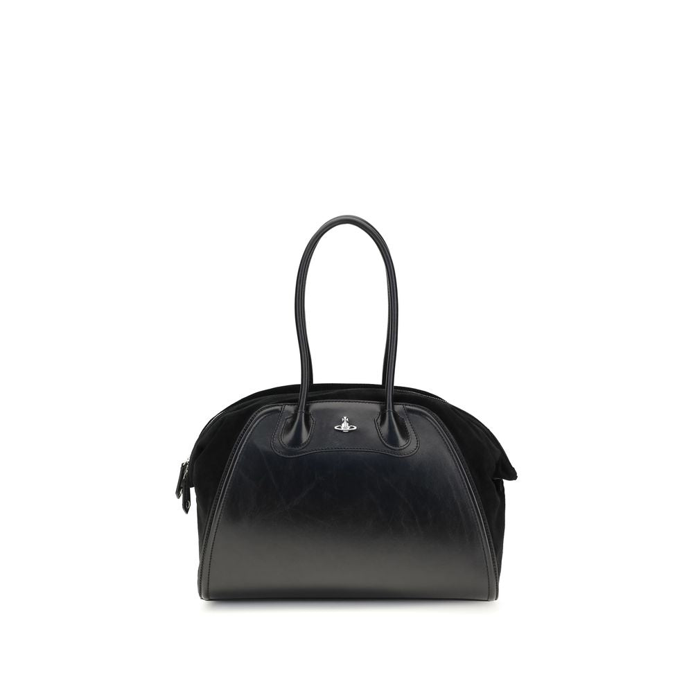 Vivienne Westwood Black Calf Leather Shoulder Bag