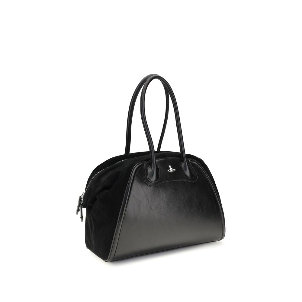 Vivienne Westwood Black Calf Leather Shoulder Bag
