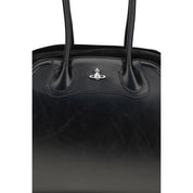 Vivienne Westwood Black Calf Leather Shoulder Bag