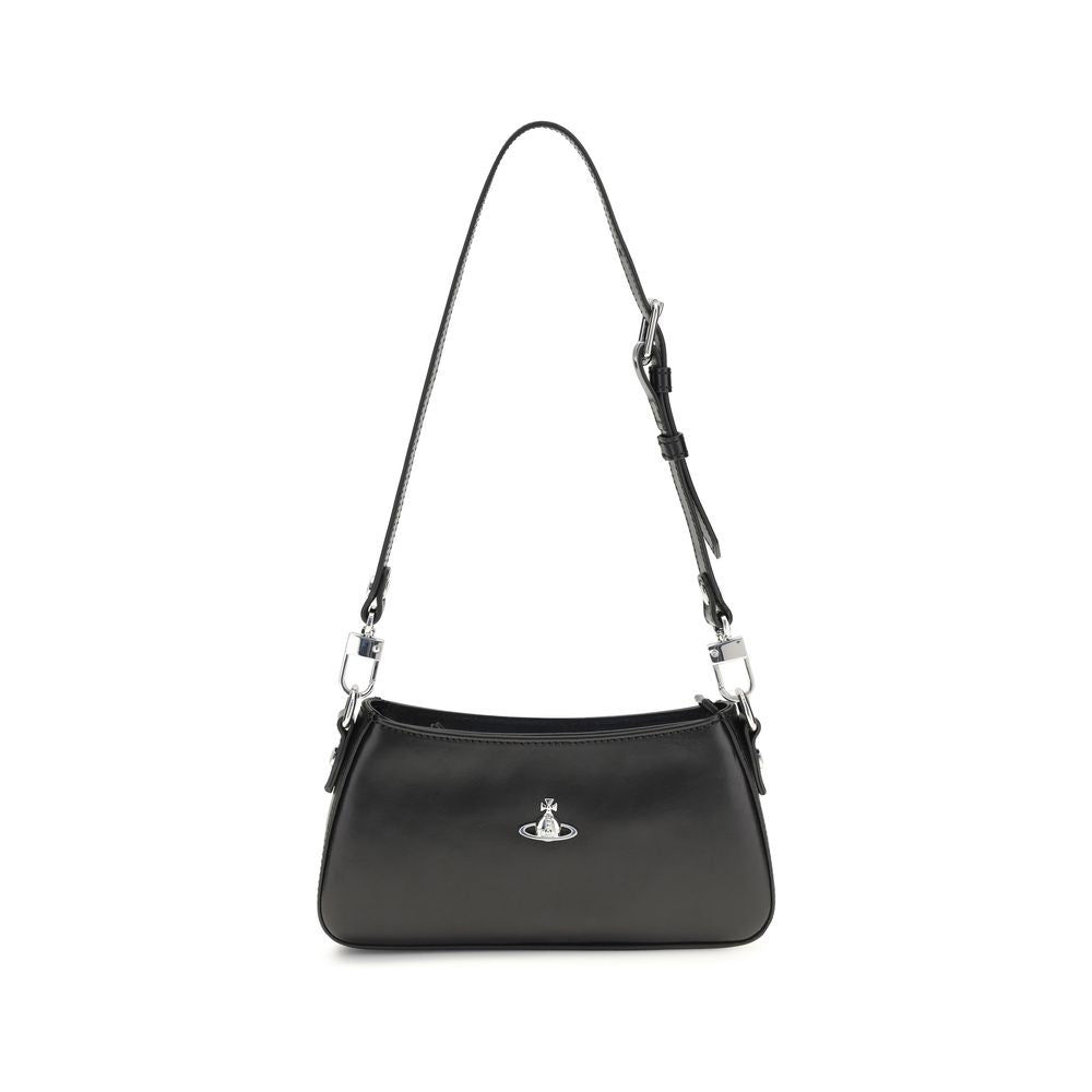 Vivienne Westwood Black Calf Leather Shoulder Bag