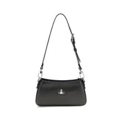 Vivienne Westwood Black Calf Leather Shoulder Bag