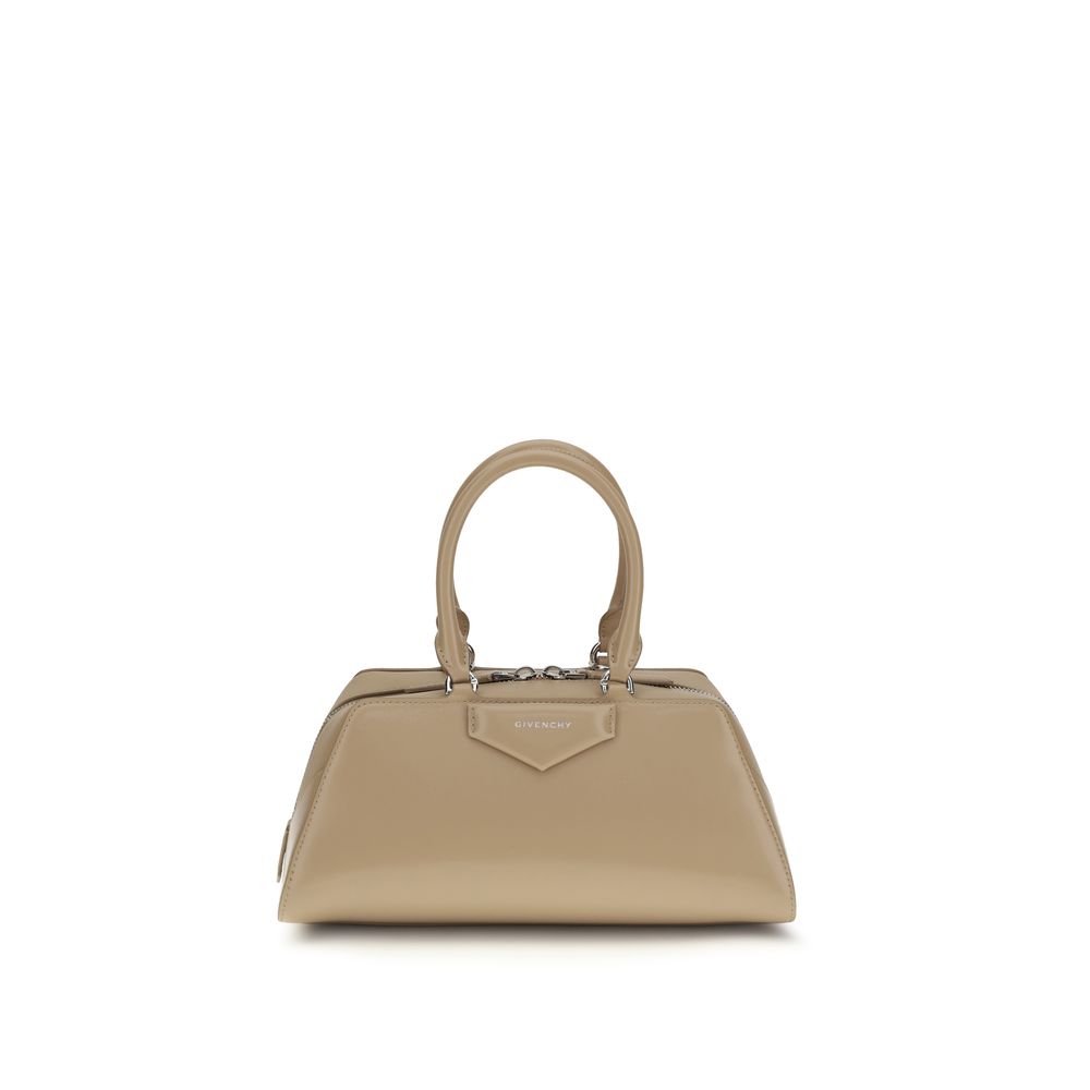 Givenchy Beige Calf Leather East-West Antigona Shoulder Bag