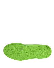 Dolce & Gabbana Green Calf Leather Low Top Sneakers