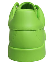 Dolce & Gabbana gröna Portofino låga sneakers i kalvskinn