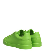 Dolce & Gabbana gröna Portofino låga sneakers i kalvskinn
