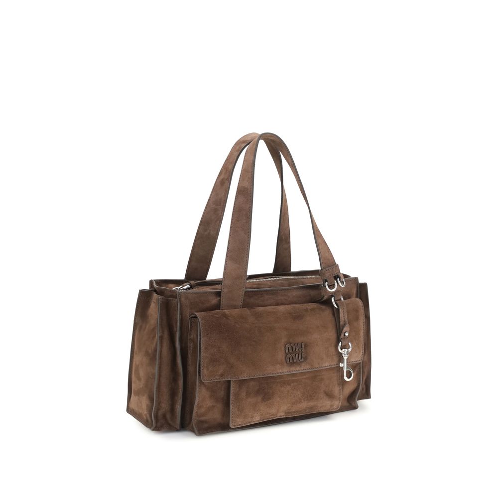 Miu Miu Brown Calf Leather Mombasa Shoulder Bag