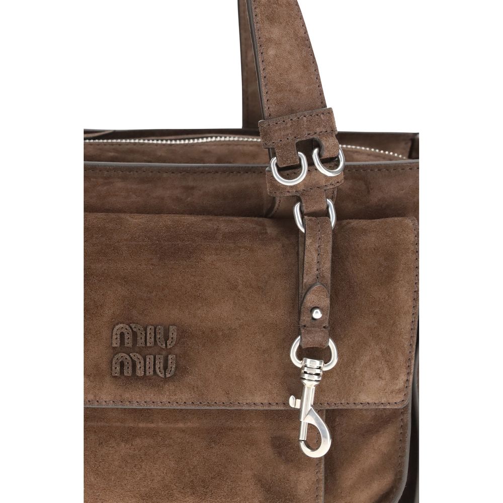 Miu Miu Brown Calf Leather Mombasa Shoulder Bag