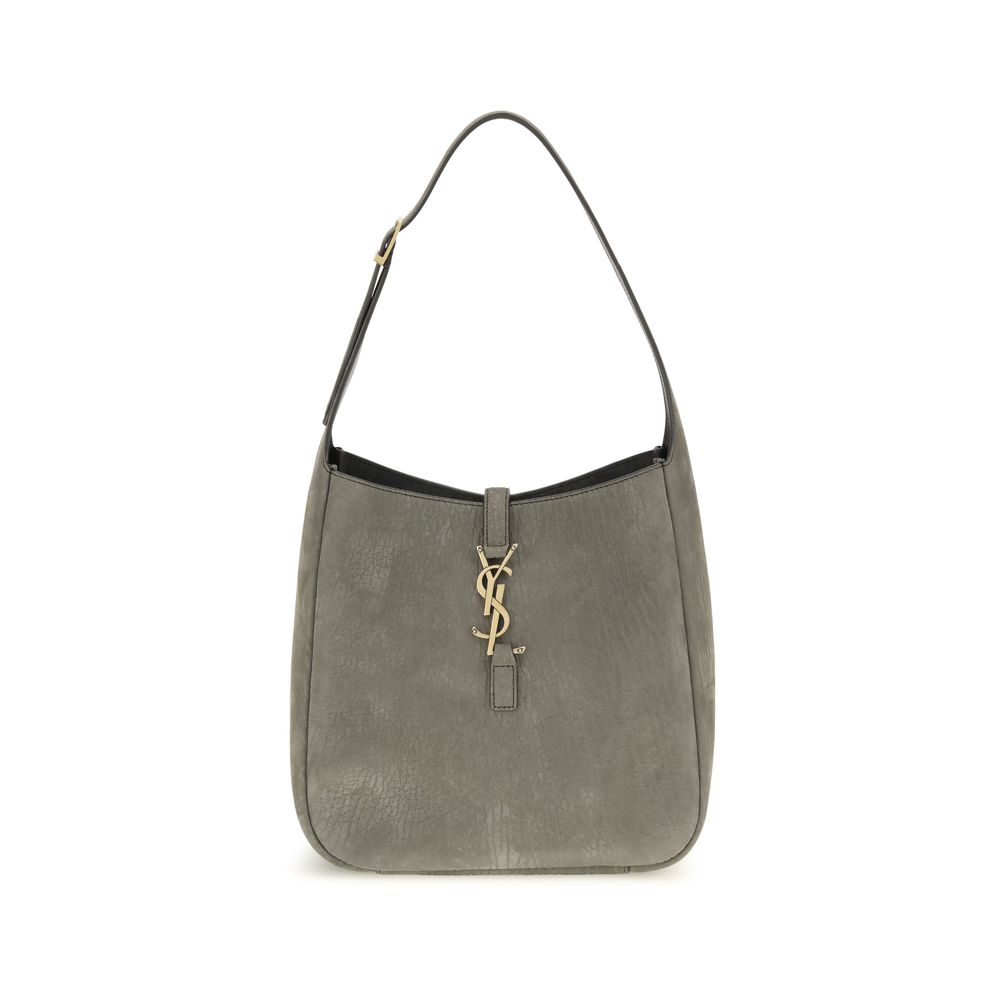 Saint Laurent Gray Calf Leather Shoulder Bag