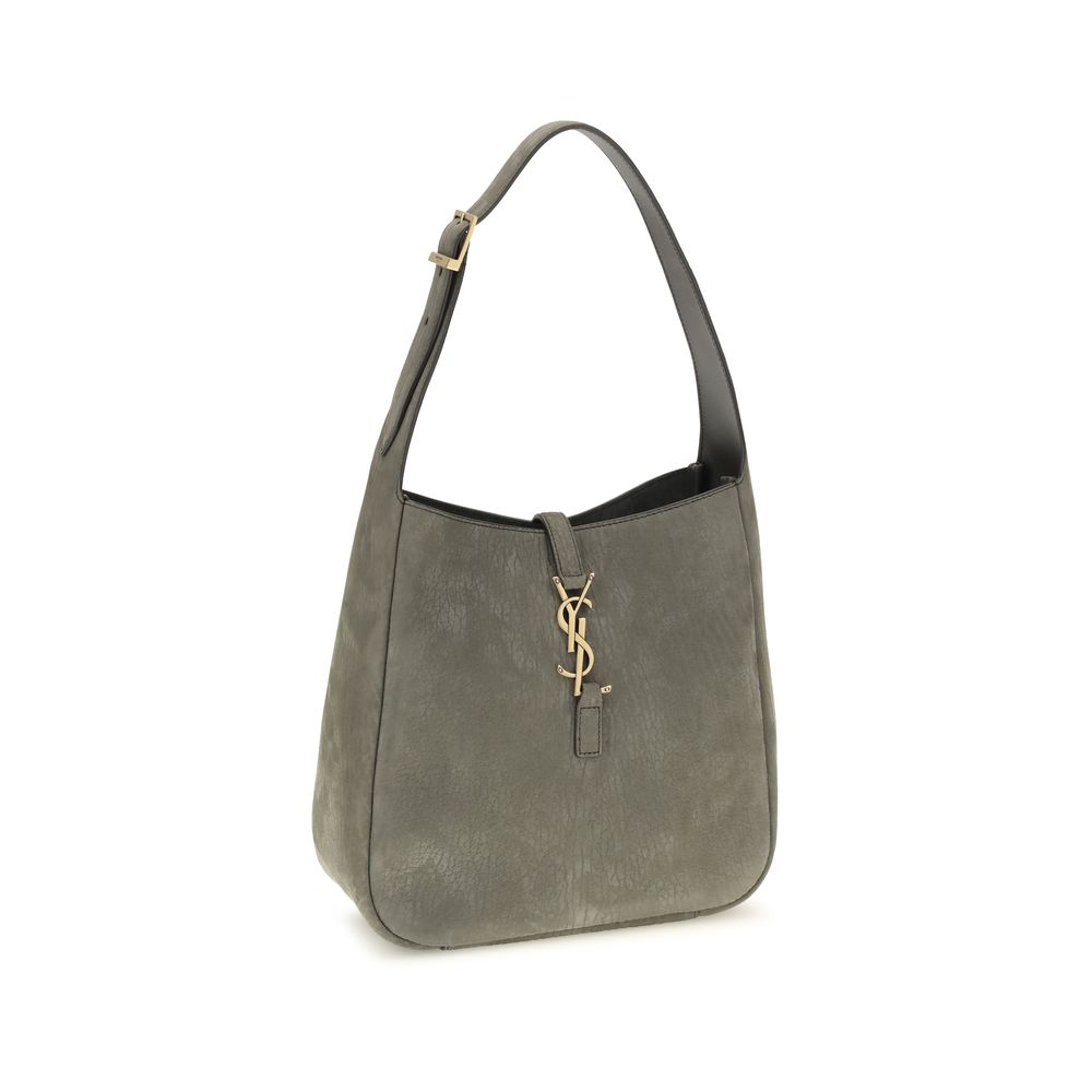 Saint Laurent Gray Calf Leather Shoulder Bag