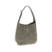 Saint Laurent Gray Calf Leather Shoulder Bag