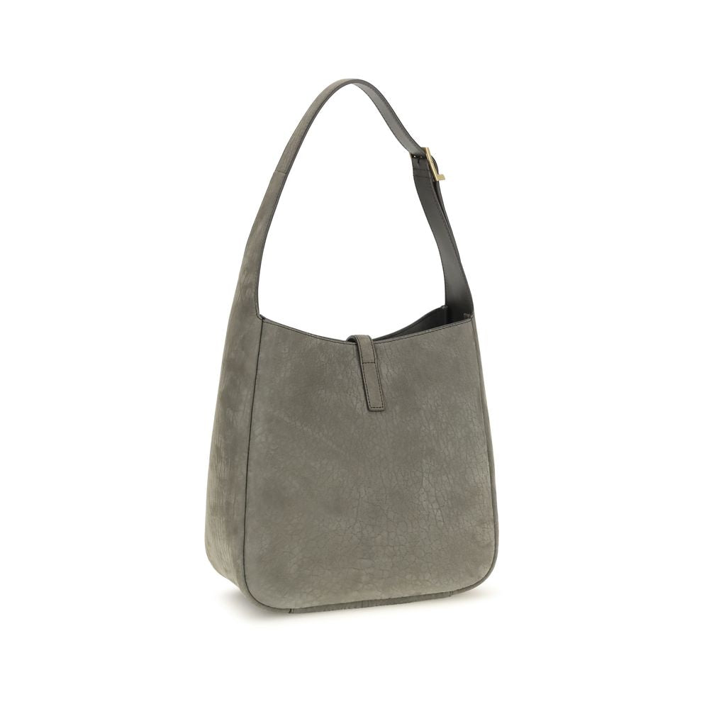 Saint Laurent Gray Calf Leather Shoulder Bag