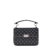 Valentino Garavani Black Nappa Leather Shoulder Bag