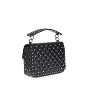 Valentino Garavani Black Nappa Leather Shoulder Bag