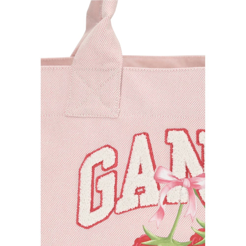 Ganni Pink Cotton Shoulder Bag