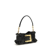 Balmain Black Calf Leather Mini Anthem Shoulder Bag
