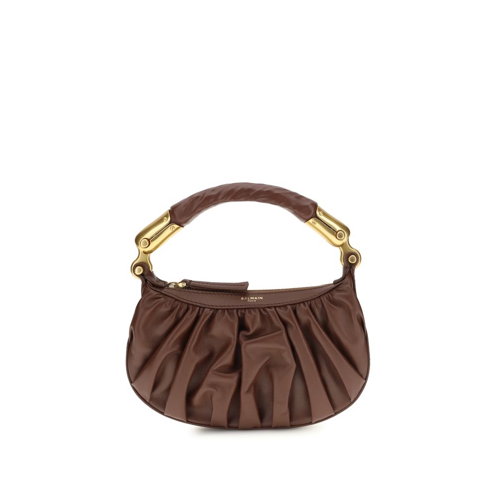 Balmain Brown Calf Leather Mini Bag