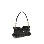 Balmain Black Calf Leather Mini Anthem Shoulder Bag