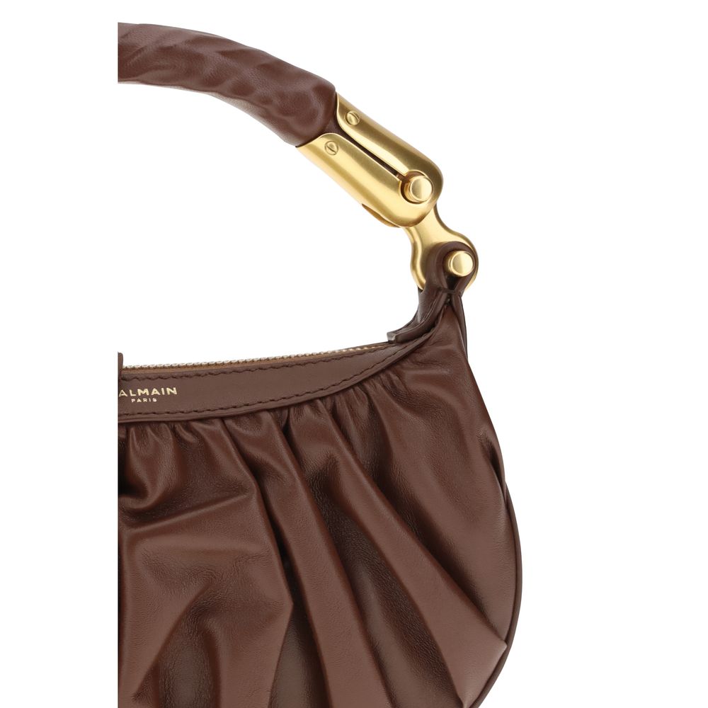Balmain Brown Calf Leather Mini Bag