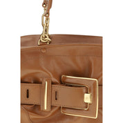 Balmain Brown Calf Leather Handbag