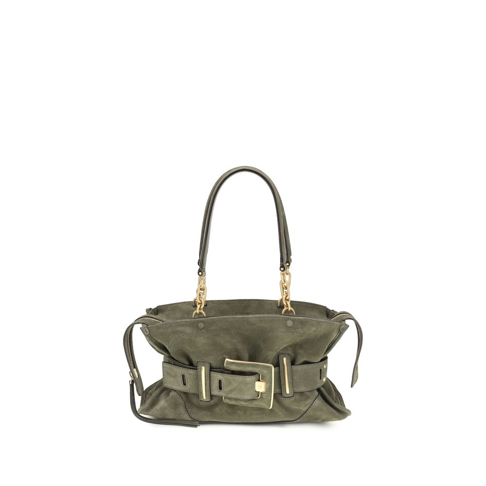 Balmain Bicolor Calf Suede Handbag