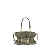 Balmain Bicolor Calf Suede Handbag