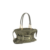 Balmain Bicolor Calf Suede Handbag