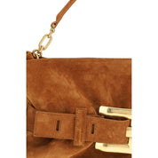 Balmain Brown Calf Leather Handbag
