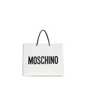 Moschino White Calf Leather Shoulder Bag