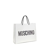 Moschino White Calf Leather Shoulder Bag