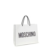 Moschino White Calf Leather Shoulder Bag