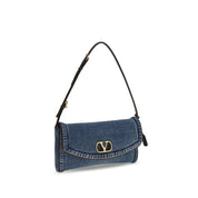 Valentino Garavani Blue Denim Small Shoulder Bag