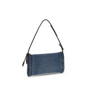 Valentino Garavani Blue Denim Small Shoulder Bag