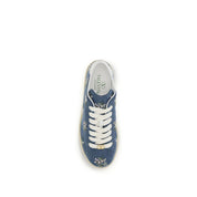 Valentino Garavani Blue Calf Leather Low Top Sneakers